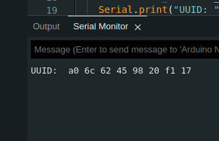 UUID of Arduino board