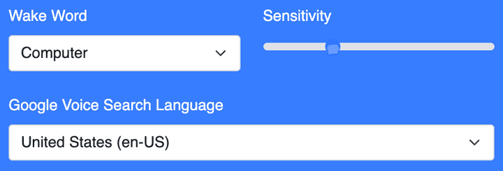 Extension options include multiple wake words